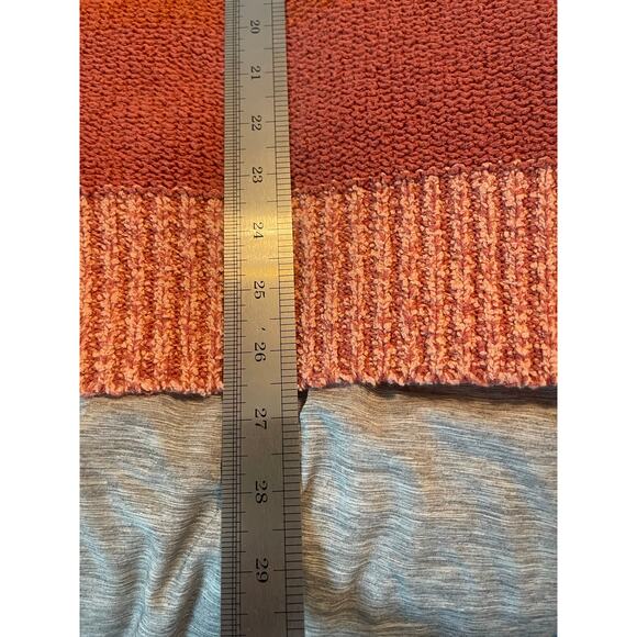 Free People Southport Beach Coral Orange Striped Cardigan Sweater Women's XS - Picture 9 of 9